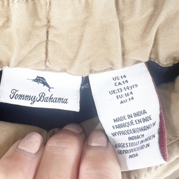 ✅ TOMMY BAHAMA KIDS TAN UTILITY PANTS WITH POCKETS SIZE 14 - Picture 6 of 6